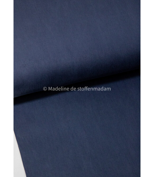 navy - Sandwashed lyocell blend - licht elastisch