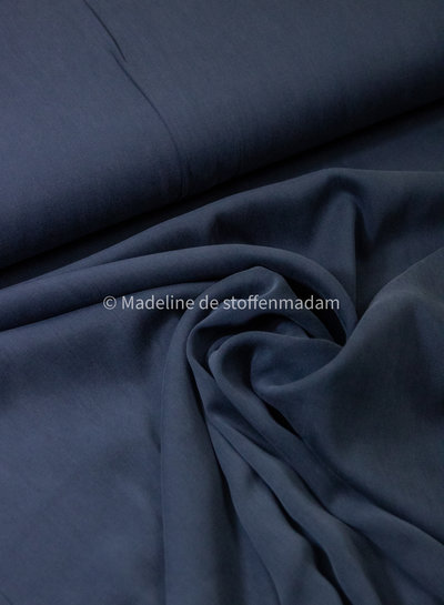 navy - Sandwashed lyocell blend - licht elastisch