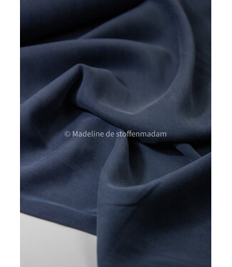 navy - Sandwashed lyocell blend - licht elastisch