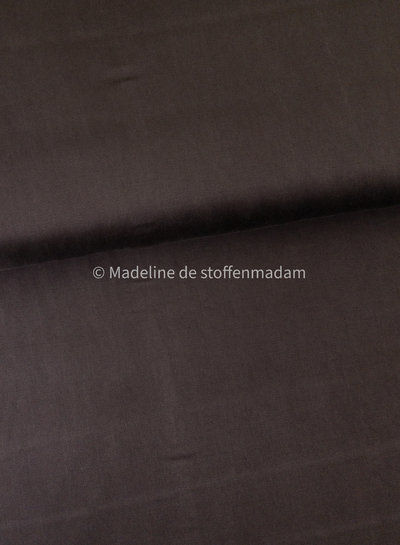 donkerbruin - Sandwashed lyocell blend - licht elastisch