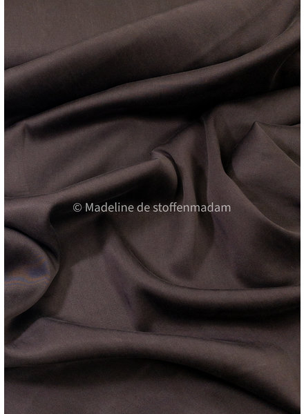 donkerbruin - Sandwashed lyocell blend - licht elastisch