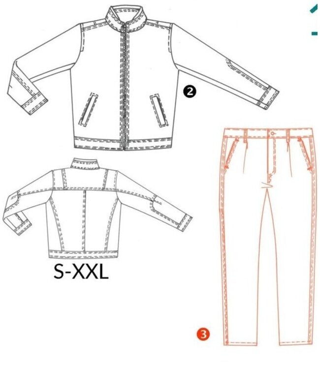 jack en broek mannen - patroon 1081 it's a fits