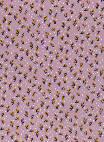 Swafing dusty pink with little flowers - woven viscose - organic