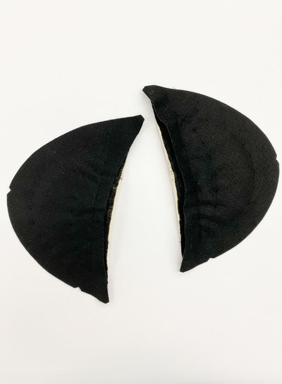 sleeve pads with mousse 15mm - black- sold by the pair