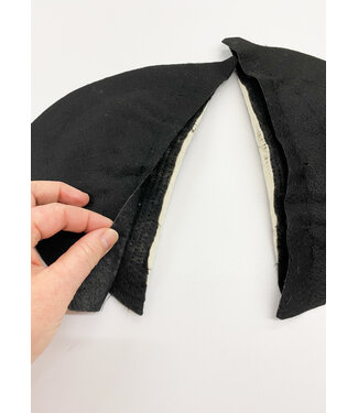 sleeve pads with mousse 15mm - black- sold by the pair