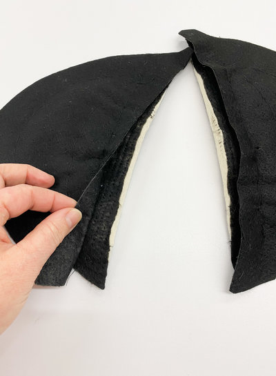 sleeve pads with mousse 15mm - black- sold by the pair
