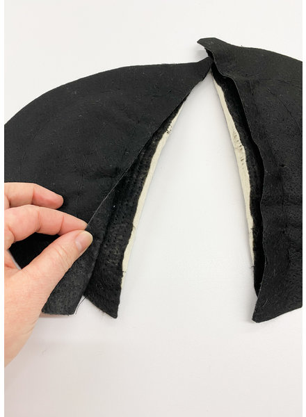 mantel schoudervulling met mousse - 15mm - zwart - per paar