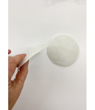 raglan schoulder pad - thin and small - preformed - white