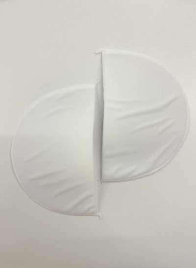 halve maan schoudervulling met mousse 10 mm - wit - per paar