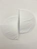 half moon schoulder pad with mousse - white - by the pair