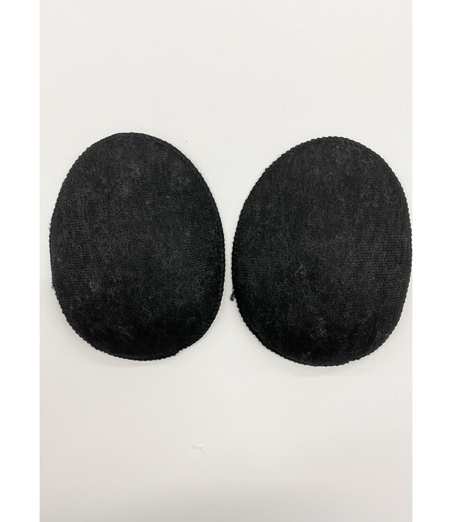 dunne raglan schoudervulling met fiberfil 3 mm - zwart - per paar