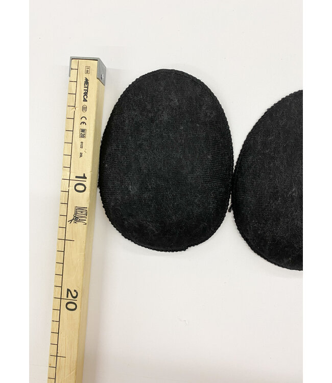 dunne raglan schoudervulling met fiberfil 3 mm - zwart - per paar