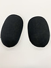 solid raglan schoulder pads with mousse - 20mm - black