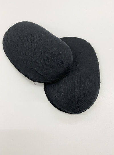 solid raglan schoulder pads with mousse - 20mm - black
