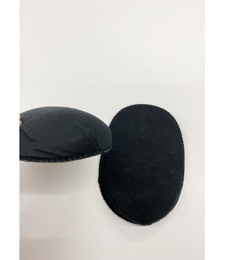 solid raglan schoulder pads with mousse - 20mm - black