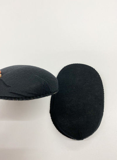 solid raglan schoulder pads with mousse - 20mm - black