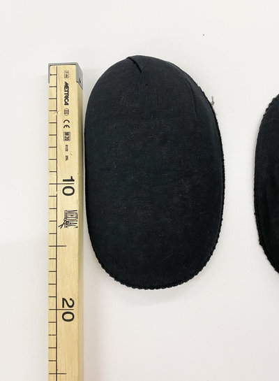 solid raglan schoulder pads with mousse - 20mm - black