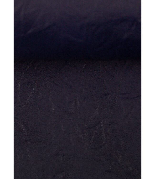 crincle kunstleer - marineblauw