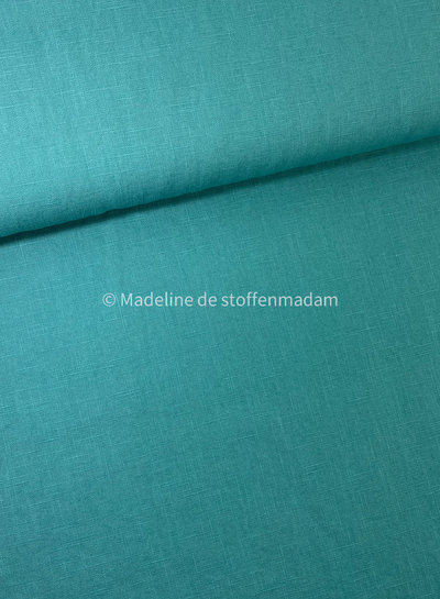 M. turquoise - washed effen linnen - 8oz