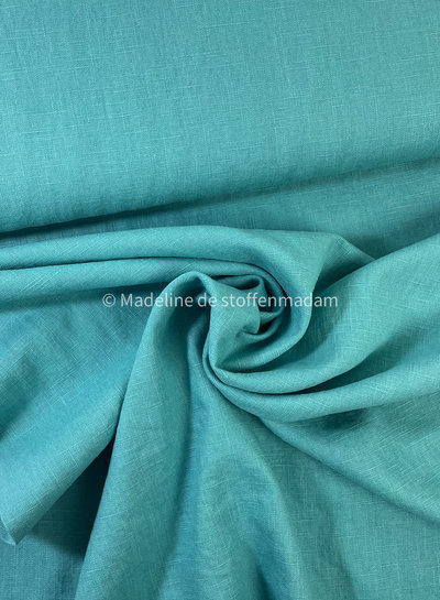 M. turquoise - washed effen linnen - 8oz