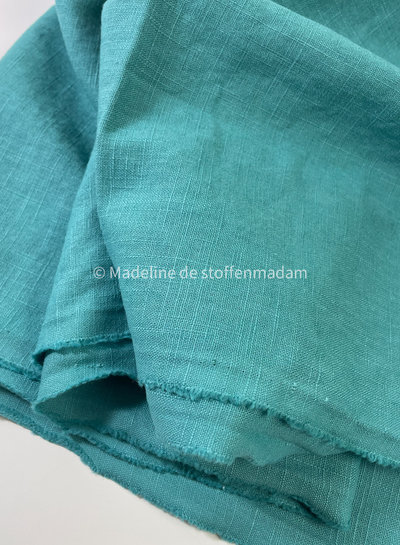 M. turquoise - washed effen linnen - 8oz