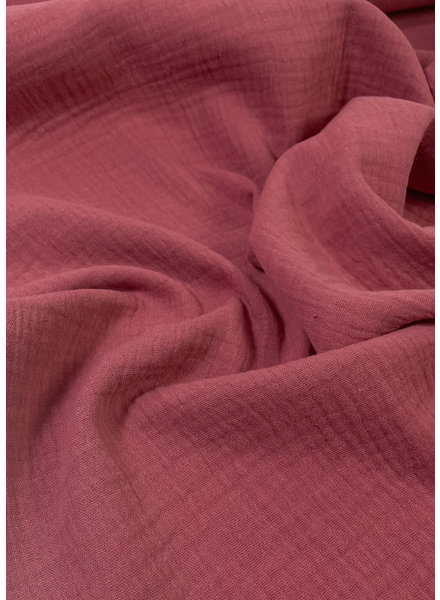 dark pink - solid tetra / double gauze