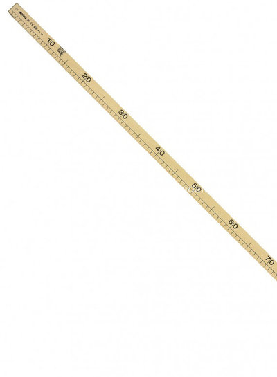 M. measuring stick 1 meter - with nickel finish