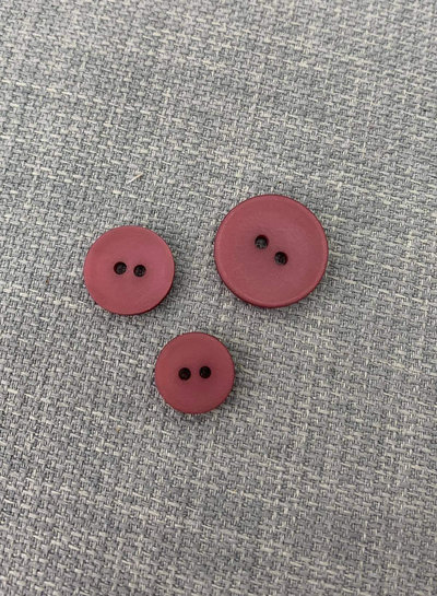 bordeaux - mooie trendy matte knoop - 2 gaatjes - kleur 520