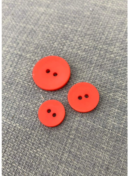 red - beautiful trendy matte button - 2 holes - color 519