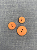 warm orange  - trendy button - two holes - color 523