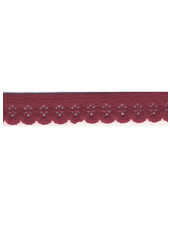 M. wine red picot elastic