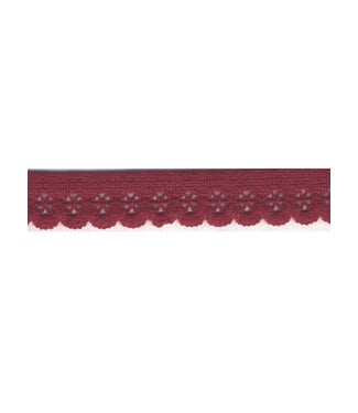 M. wine red picot elastic