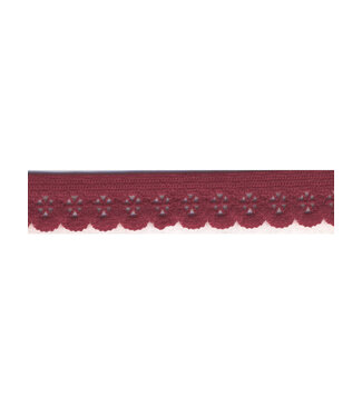 wine red picot elastic