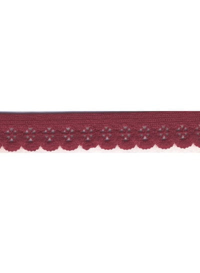 M. wine red picot elastic