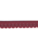 M. wine red picot elastic