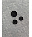 zwart - mooie trendy matte knoop - 2 gaatjes - kleur 580