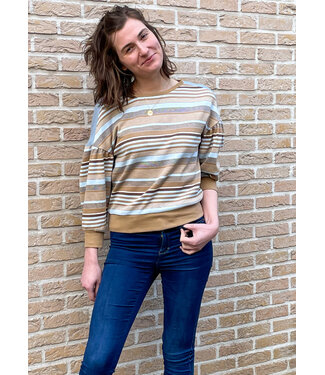A striped Paola sweater.