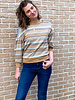 A striped Paola sweater.