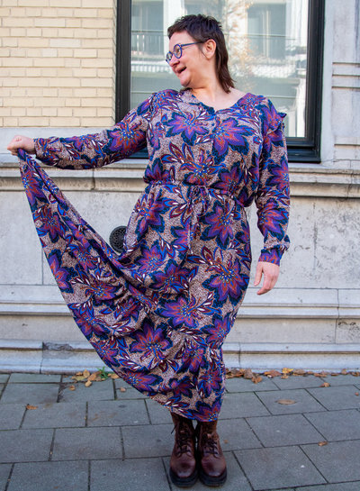 Een kobalt Gladys jurk