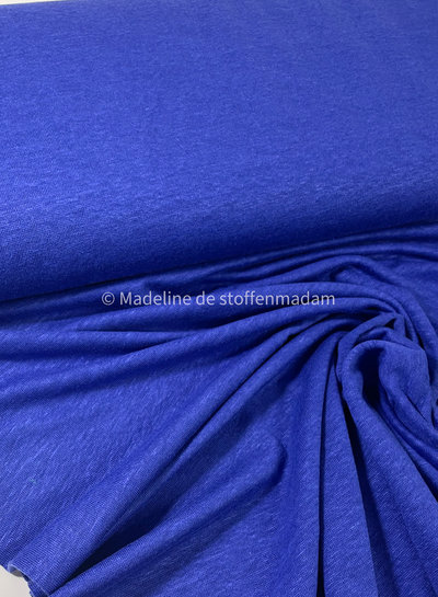 M. kobaltblauw  - 100% linnen gebreid