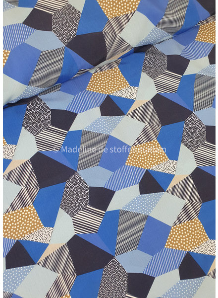 Editex abstract squares Klein blue - crêpe