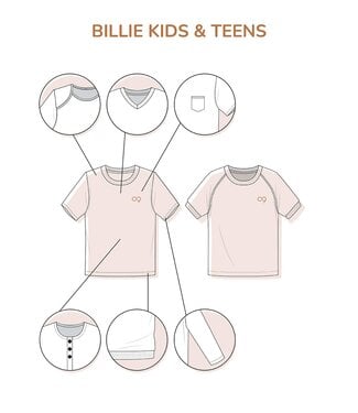 Zonen09 Billie t-shirt kids & teens - PDF pattern -ebook