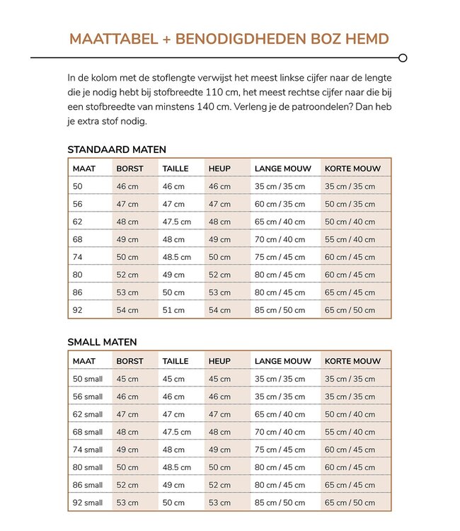 Zonen09 BOZ hemd - baby - PDF patroon