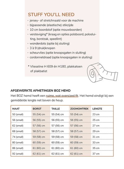 Zonen09 BOZ shirt - baby - PDF pattern