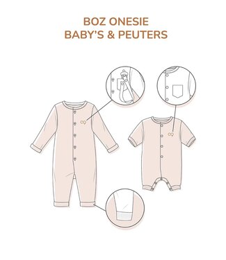 Zonen09 BOZ onesie - baby - PDF patroon - ebook