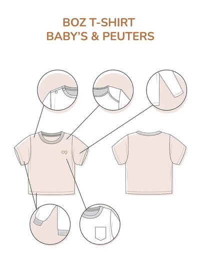 Zonen09 BOZ t-shirt - baby - PDF patroon