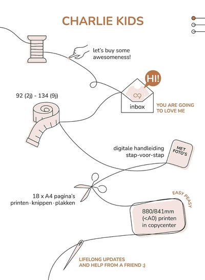 Zonen09 Charlie shirt - kids - PDF pattern