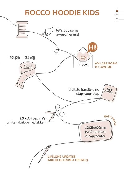 Zonen09 Rocco hoodie kids - PDF pattern