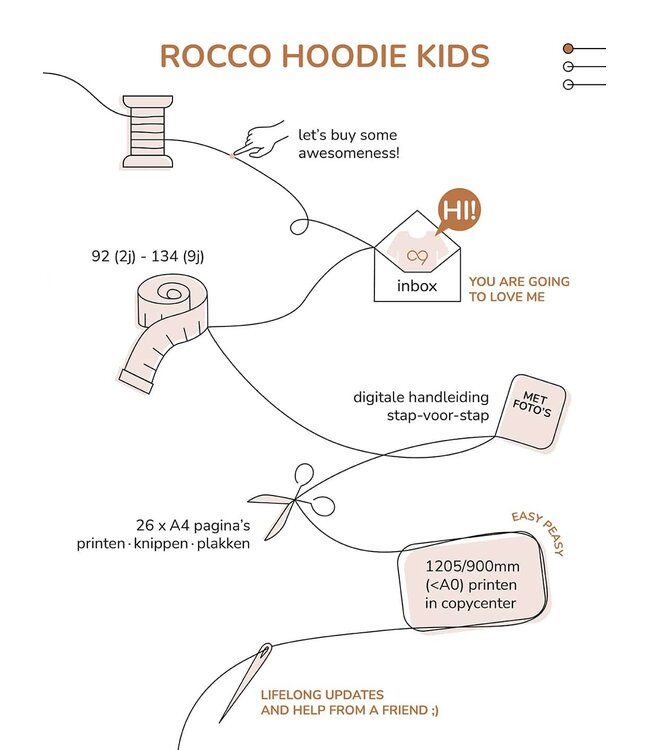 Zonen09 Rocco hoodie kids - PDF patroon