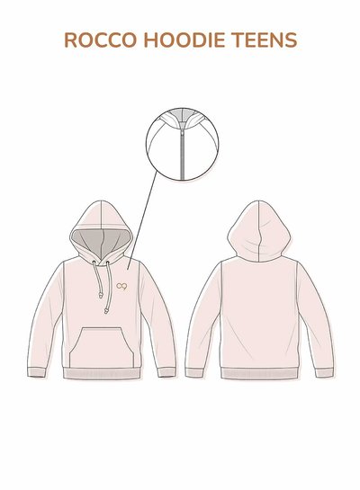 Zonen09 Rocco hoodie teens - PDF patroon